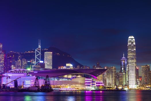 Hong Kong city at night