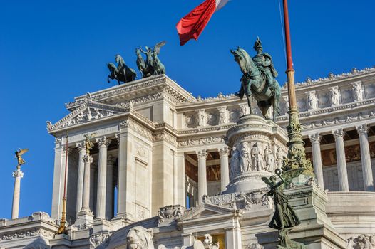 Monument of Vittorio Emanuele II on Piazza Venezia in Rome, Italy