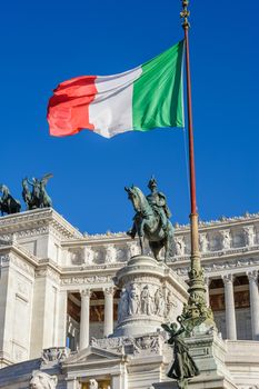 Monument of Vittorio Emanuele II on Piazza Venezia in Rome, Italy