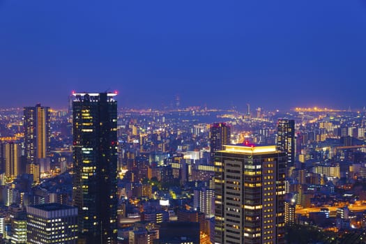 Night scene in Osaka, Japan.