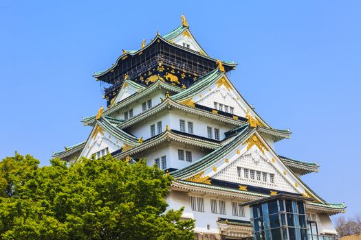 Osaka Castle in Osaka, Japan.