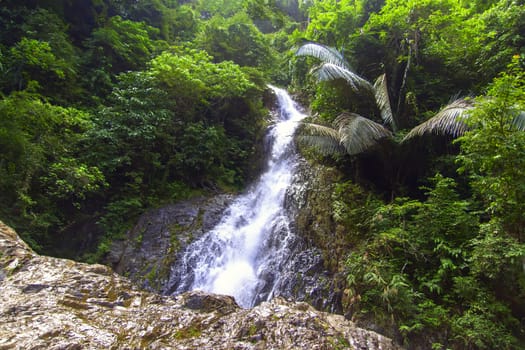 Huai To Waterfall in Jungle. Krabi Province, Thailand