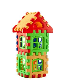 toys like a house on a green background