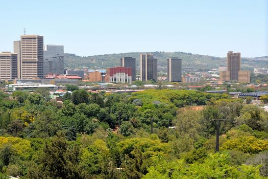Part of the Pretoria central business area as seen from the zoo
