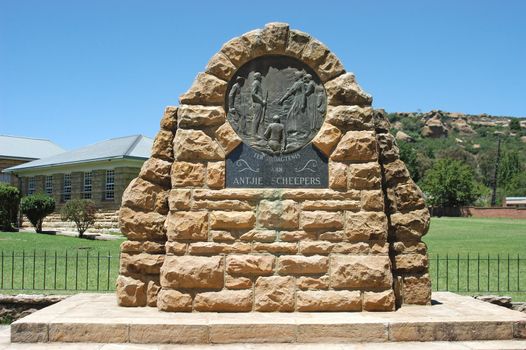 Antjie Sceepers, a child hero, memorial in Ladybrand, South Africa
