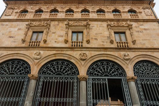 Facade full view of La Salina Palace also known as Fonseca��s Palace in Salamanca Spain nowadays it is the seat of Salamanca��s Diputacion