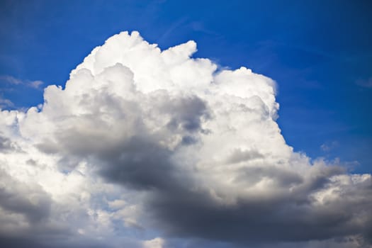 black and white clouds on blue sky