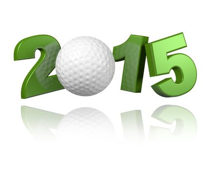 Golf 2015 design with a White Background