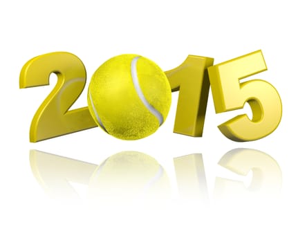 Tennis 2015 design with a White Background