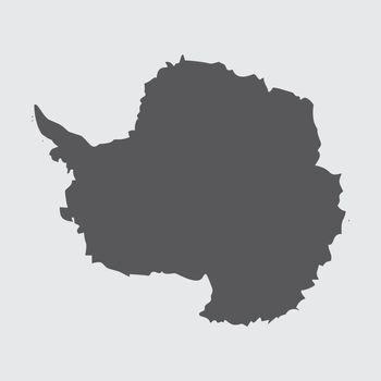 An Illustration on isolated background of the continent of Antarctica