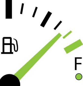 An Illustration of a Fuel Gauge on White Background