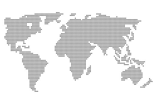 A World map illustration isolated on clean background