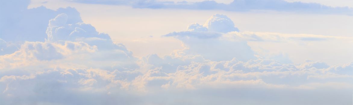 background with white clean clouds, nature panorama background