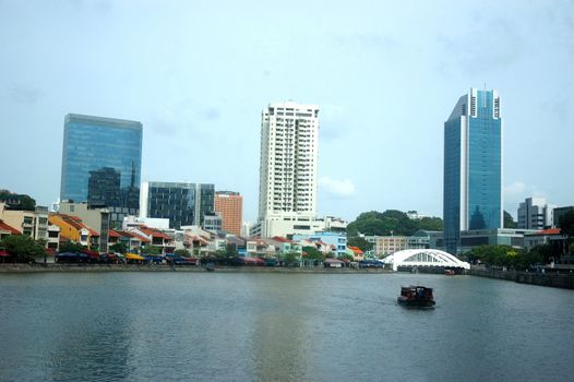 Clark Quay, Singapore - January 18, 2014: Clarke Quay is a historical riverside quay in Singapore, located within the Singapore River Planning Area.