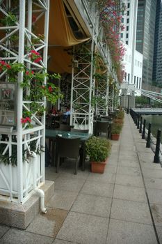 Singapore, Singapore - April 14, 2013: Fullerton Hotel building exterior that located in the central of Singapore.