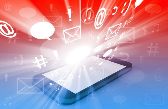 Concept of Social Media Sharing Digital Content