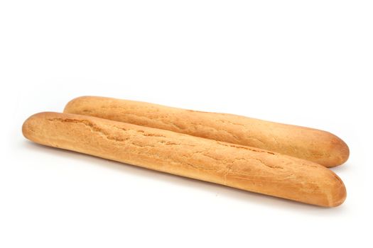 French loaf isolated on white