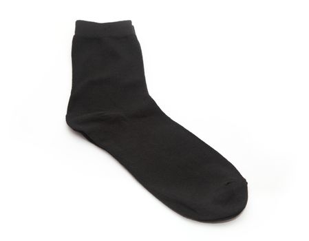 textile black socks on a white background