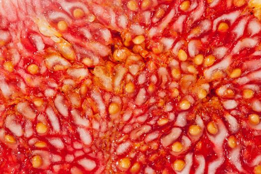 background of center of the cut fruit of fresh fig macro