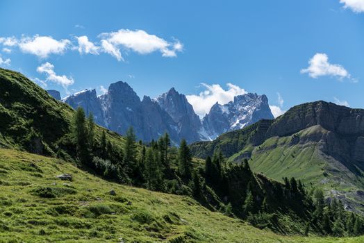 Dolomites, Pale di San Martino landscape in summer season