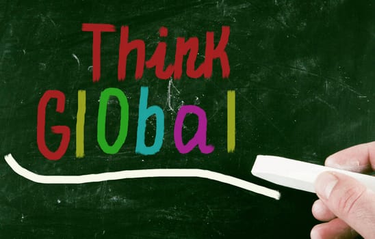 think global concept