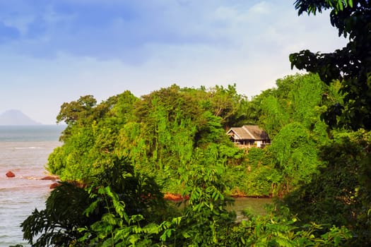 View to House on the Coast in Krabi Province Thailand