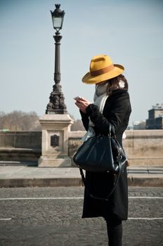 woman with yellow hat