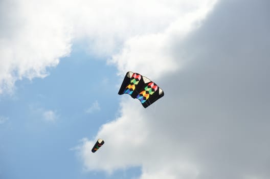 Dark and colorful kite