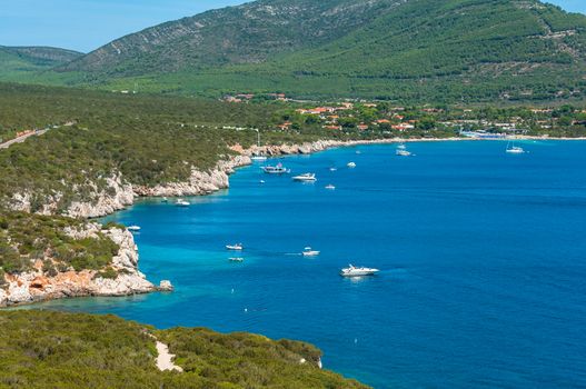 Landscape of coast of sardinia, gulf of Capo Caccia