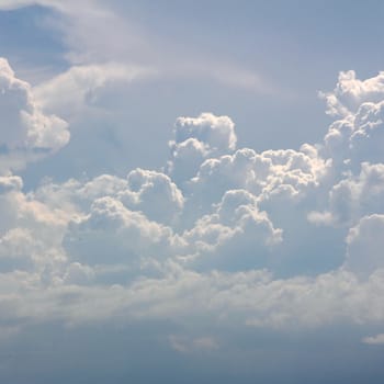 View white cloud with blue sky background