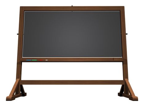 School blackboard isolated in white background - 3D render