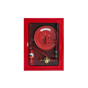 Fire Hose Cabinet on White background