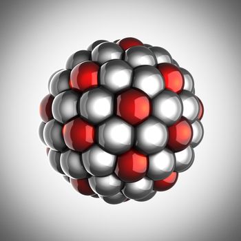 A single atom scientific illustration