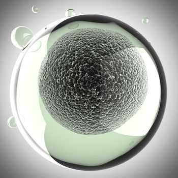 A single micro cell scientific illustration