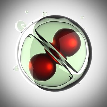 A micro cell division process illustration