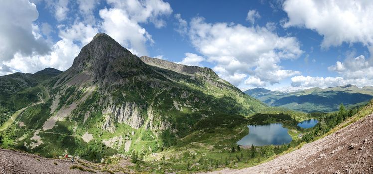 Colbricon lakes in the Dolomites, Trentino - Italy