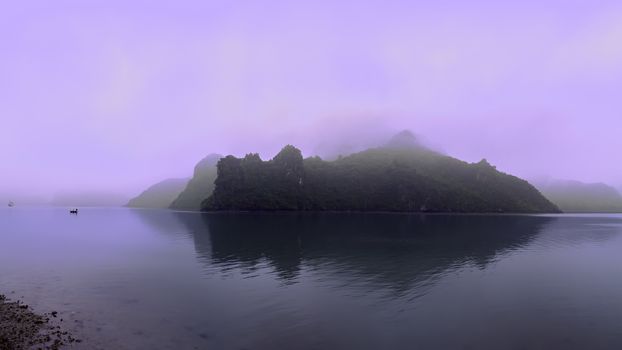 Before Dawn, View from Cat Ba Island Pier, Ha Long Bay  Vietnam