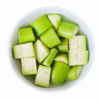 green eggplant in cup