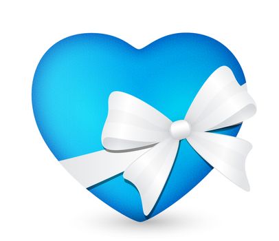 blue heart was tied with a white ribbon







heart was tied with a white ribbon