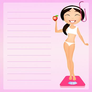 illustration of 







girl on a diet