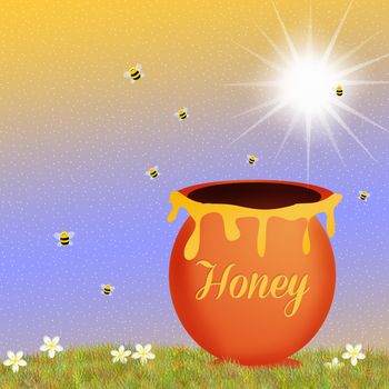 illustration of honey