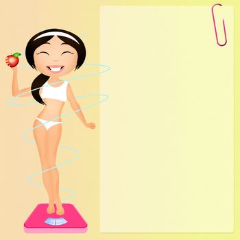 illustration of woman diet