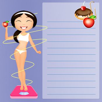 illustration of diet diary