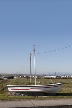 boat monument on entering Ballybunion county kerry Ireland