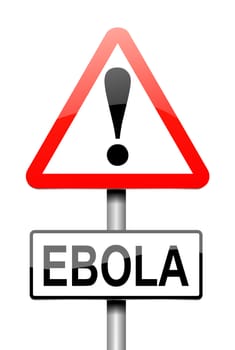Illustration depicting a sign with an Ebola concept.