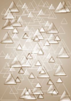 Abstract background consisting of set of shining triangles