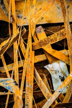 heap of random rusty grungy metal-scrap