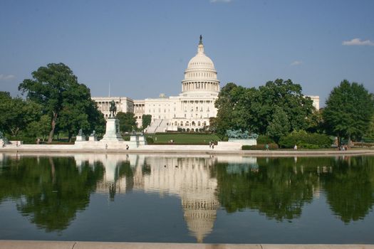 The US Capitol, reflecting pool in front