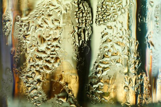 misted glass of cold drink, close-up