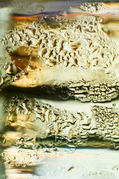 misted glass of cold drink, close-up